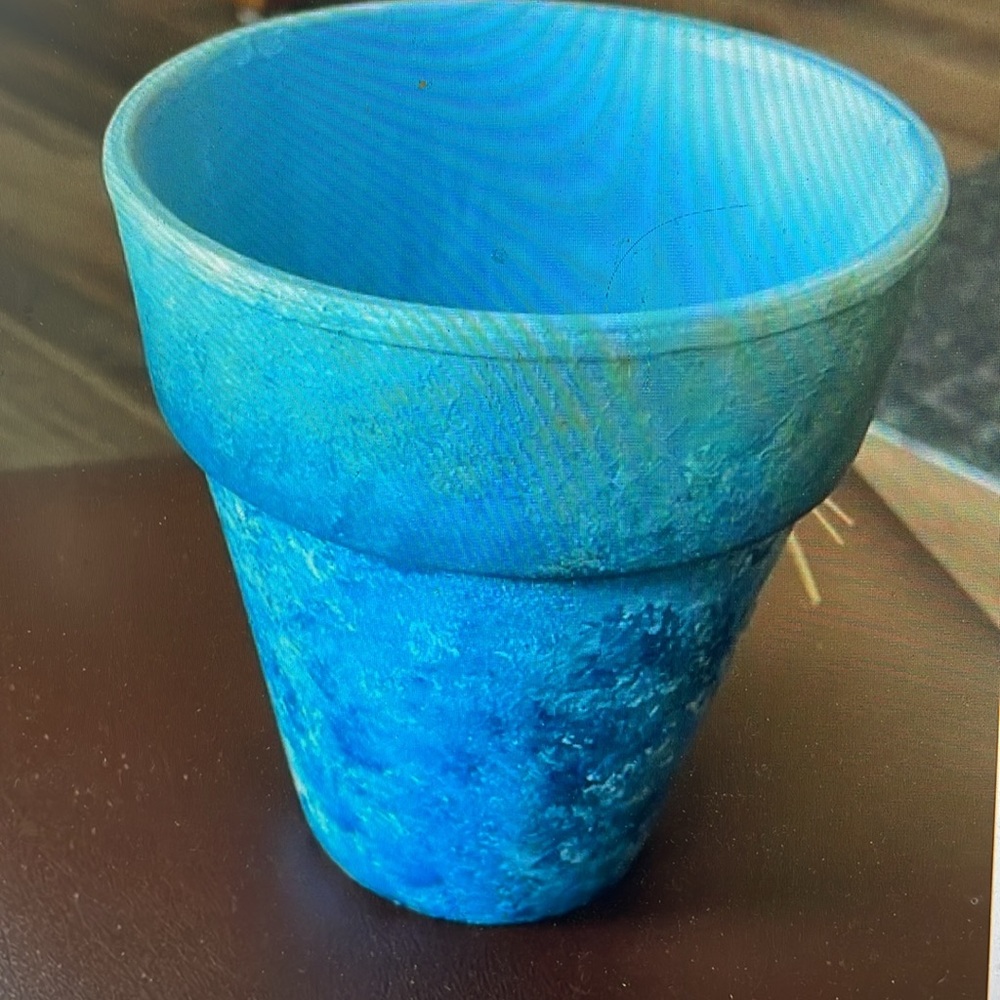 Handpainted Daisy Flower Pot - Picture 2 of 5